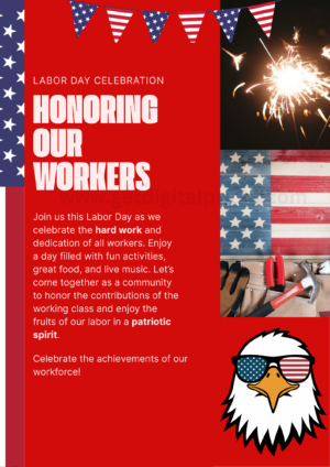 American Labor Spirit Poster – Strong Bold Typography Edition