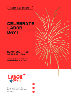 American Labor Tribute Poster – Stars & Stripes Workplace Appreciation