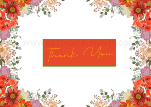 Autumn Garden Thank You Card – Warm Florals Event Appreciation Card