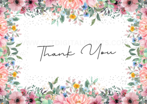 Blush Garden Thank You Card Variety Set – Elegant Floral Appreciation Bundle