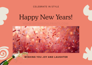 Confetti Wishes New Year Card