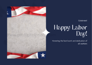 Vintage Badge Labor Day Card – Classic Union Pride Style
