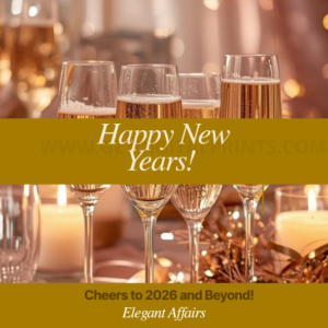 Champagne Glow New Year Card