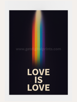 Cinematic Rainbow Spotlight Poster (18×24)- Love Is Love Rainbow Poster