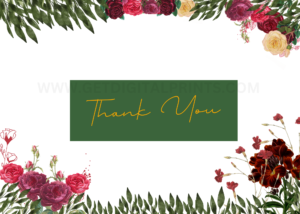 Emerald Garden Wedding Thank You Card