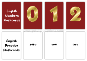 English Numbers Flash Cards – Counting & Number Learning Cards