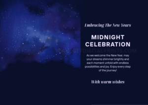 Ethereal Midnight New Year Card