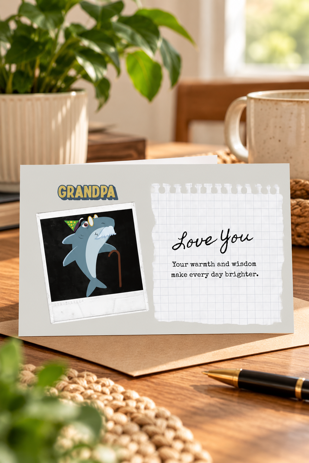 Featuring a lighthearted illustration paired with a loving message, it’s perfect for grandkids who want to make grandpa smile.