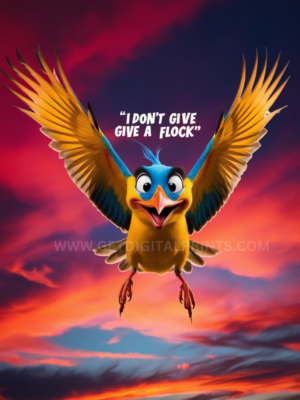 I Don’t Give a Flock Bird Poster