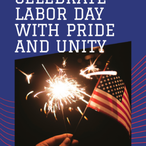 Labor Day Honor & Service Poster – Vintage Patriotic Emblem Design