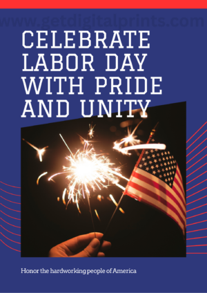 Labor Day Honor & Service Poster – Vintage Patriotic Emblem Design