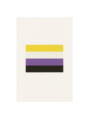 Non-Binary Pride Minimalist Poster (18×24) Soft Neutral Background Modern Minimalist Non-Binary Poster