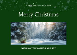 Peaceful Pines Christmas Card