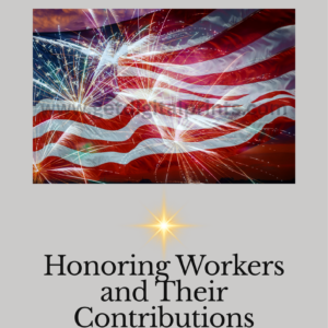 Proud Workforce Celebration Poster – Modern Red, White & Blue Layout