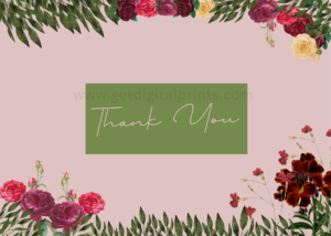 Rosy Meadow Wedding Thank You Card