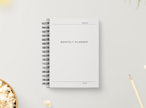 Minimalist Monthly Journal – 31-Day Writing Notebook for Notes, Planning & Daily Reflections