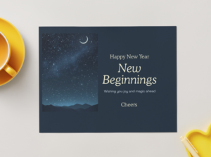 Celestial Countdown New Year Card