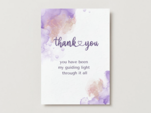 Lavender Glow Thank You Card – Soft Watercolor Appreciation Note