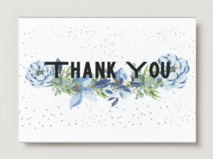 Blue Blossom Thank You Card – Elegant Floral Appreciation Card