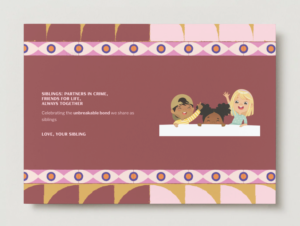 Best Partner in Crime Sibling Printable – Fun Abstract Family Card