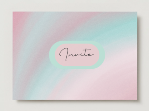 Pastel Dream Invitation Card – Soft Gradient Minimalist Design