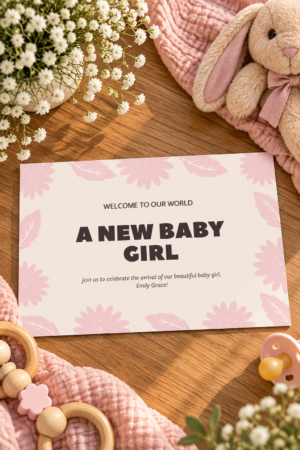 Created with a modern, timeless aesthetic, this digital baby card is ideal for parents, family members, friends, and thoughtful gift givers who want something meaningful and stylish.