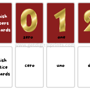 Spanish Numbers Flash Cards – Learn Numbers in Spanish