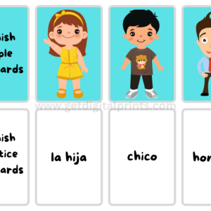Spanish People Flash Cards – Beginner Vocabulary Learning Cards