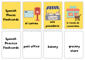 Spanish Places Flash Cards – Everyday Location Vocabulary