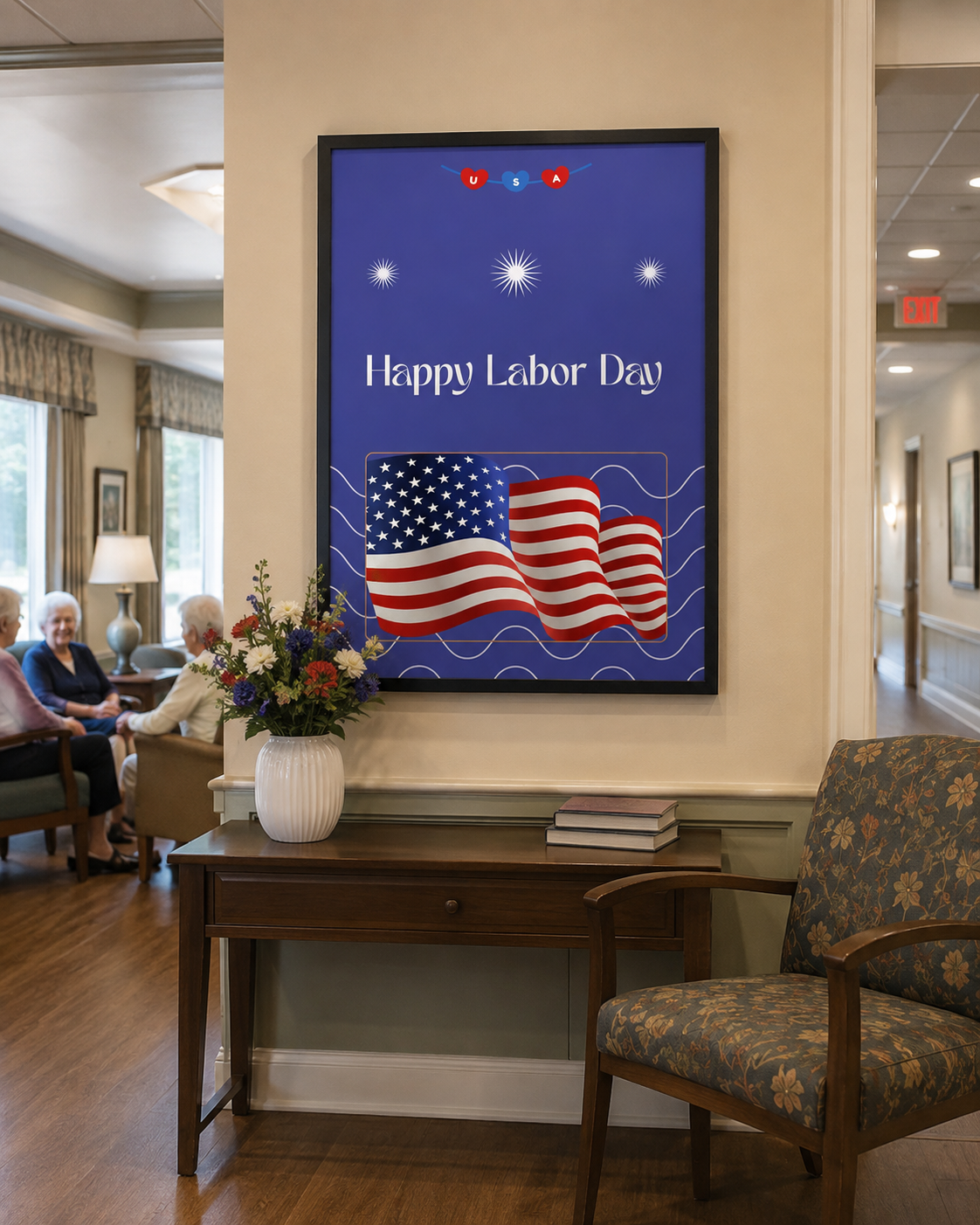 Celebrate the spirit of Americans with this premium Labor Day digital poster.