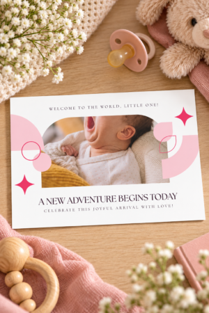 A New Adventure Begins Baby Card | Get Digital Prints