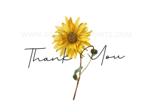 Golden Sunflower Thank You Card – Bright Botanical Appreciation Template