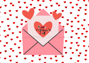 Heart Envelope Valentine’s Day Card Printable – Romantic Love Letter Design