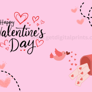 Pink Mailbox Valentine’s Day Card Printable – Cute Romantic Love Card