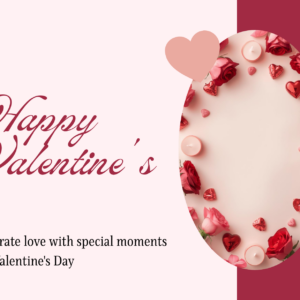 Modern Oval Valentine’s Day Card Printable – Elegant Romantic Design