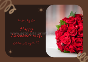 Romantic Roses Valentine’s Day Card Printable – Elegant Oval Frame Love Design