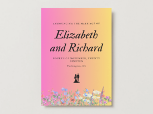 Whimsical Wedding Invitation – Playful Romantic Design