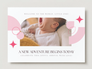A New Adventure Begins Baby Card