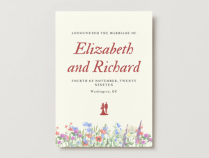 Floral Wedding Invitation – Romantic Botanical Design