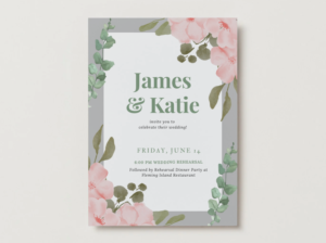 Floral Wedding Invitation – Soft Garden Wedding Style