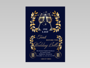 One Last Toast Before the Wedding Bells Invitation