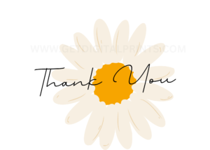 Sunny Daisy Thank You Card – Minimal Floral Appreciation Template