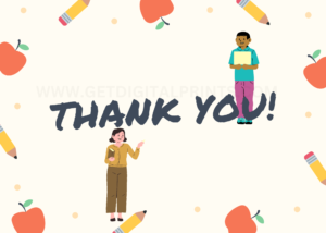 Teacher Appreciation Thank You Card – Cute Classroom Illustration Template