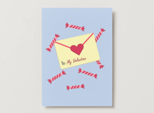 Candy Valentine Envelope Printable Card 5×7 – Cute Love Letter Digital Download