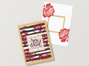 You Are Loved Valentine’s Day Card Printable– Romantic Rose Stripe Design (5×7)