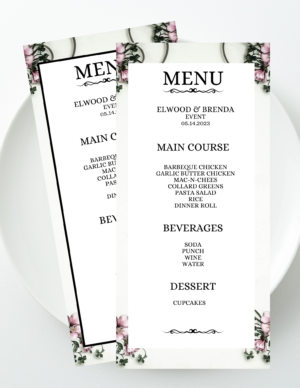 Bloom Serenity Event Menu Template