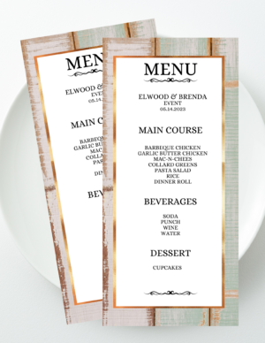 Rustic Charm Event Menu Template