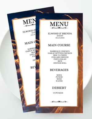 Golden Spark Event Menu Template