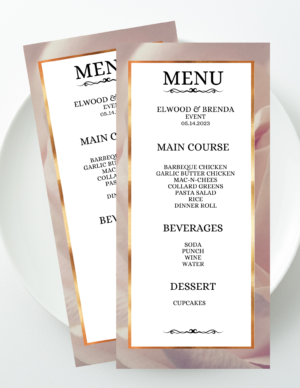 Botanical Blossom Event Menu Template