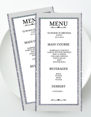 Diamond Edge Event Menu Template